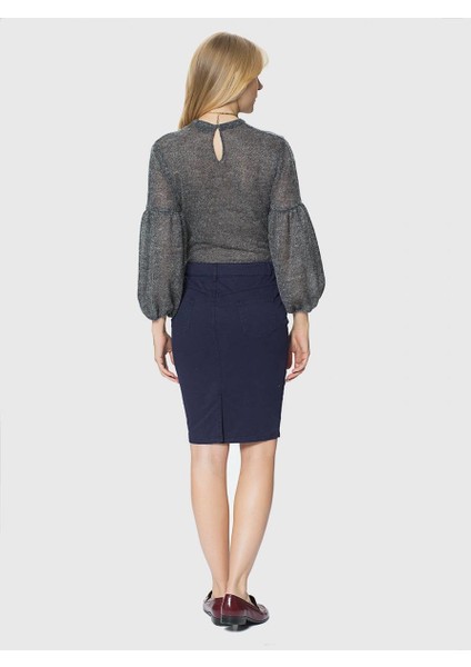 Yırtmaç Detaylı Mini Etek Lacivert K1856103_015 modelleri