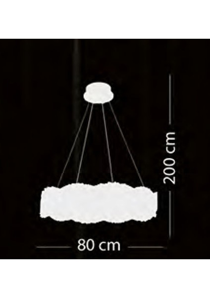 Merkez Kiev 80 cm LED Avize fiyatları