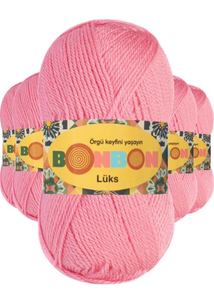 5 Adet Lüks Patik Ipi Yünü Koyu Pembe 98298