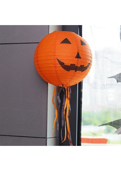 Balkabağı Kağıt Japon LED Süs - Kabak Dekor Yuvarlak Fener Süs 25 cm modelleri