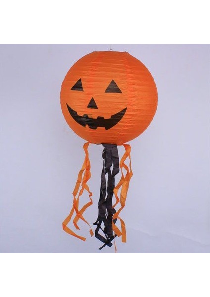 Balkabağı Kağıt Japon LED Süs - Kabak Dekor Yuvarlak Fener Süs 25 cm indirimleri