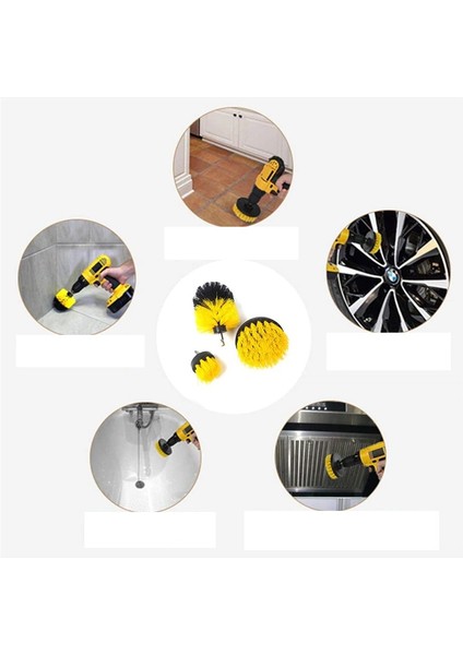 Matkap Ucuna Takılan Çok Amaçlı Temizlik Fırçası 3 Lü indirimleri