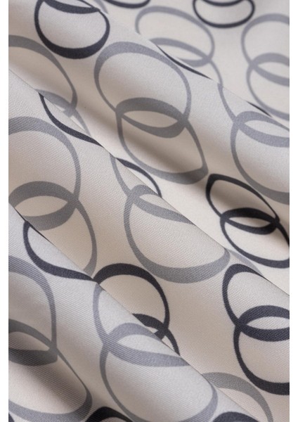 Noor Yolu 2 Beyaz-Gri Tivil Ipek Eşarp 90X90 fırsatları