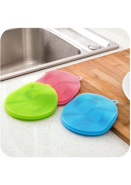 2 Li Çok Amaçlı Silikon Bulaşık Fırçası -Nihale- Tutacak fırsatları