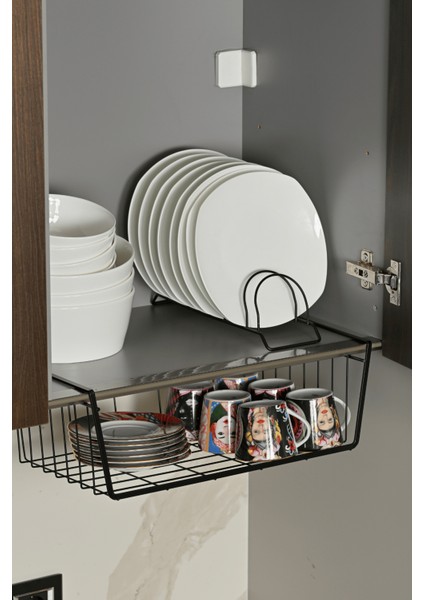 Siyah Raf Altı Kanguru Sepet, Çok Amaçlı Düzenleyici Organizer , Bardak Rafı fiyatları