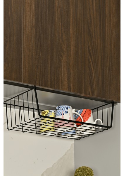 Siyah Raf Altı Kanguru Sepet, Çok Amaçlı Düzenleyici Organizer , Bardak Rafı modelleri