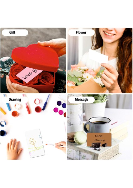 Boş Kelime Kartları 5x8 cm - 50 Adet Oval Kenarlı | Tabu &amp; Not Kartları - Kraft fırsatları