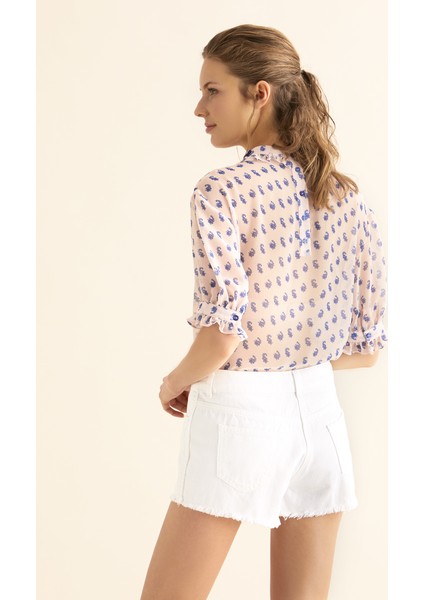 Paça Detaylı Cepli Mini Şort Beyaz Y1812116_002 modelleri