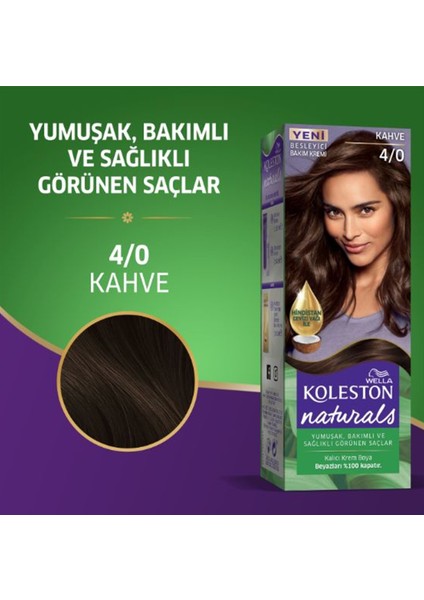 Naturals Saç Boyası Kahve 4/0 2x Paket fırsatları