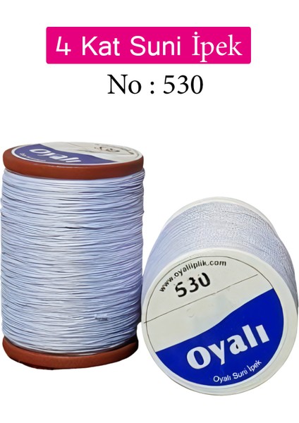 Oyalı 4 Kat Suni Ipek Iplik Iğne Oyası Boncuk Ipi Tığ Oyası NO:530
