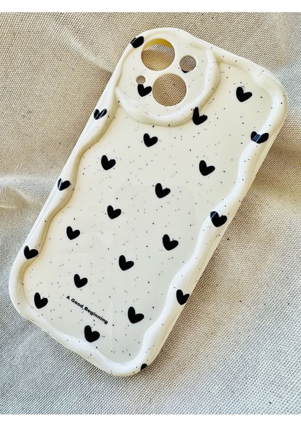 IPHONE 13 Uyumlu Kalp Desen Kılıf