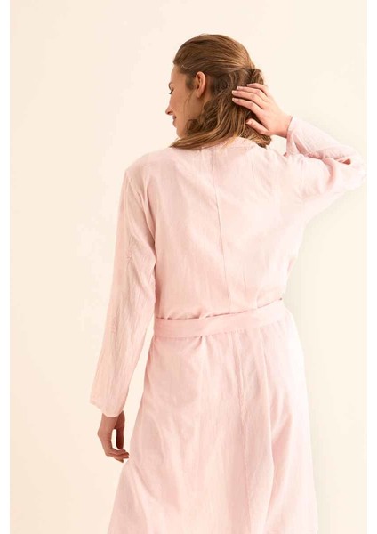 İşlemeli Açık Kimono Pembe Y9962101_038 modelleri