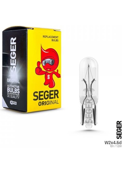 AMPUL W1.2W 125 1.2W W2104.6D T5 K. DİPSİZ STANDART YENİLEME (10 ADET)