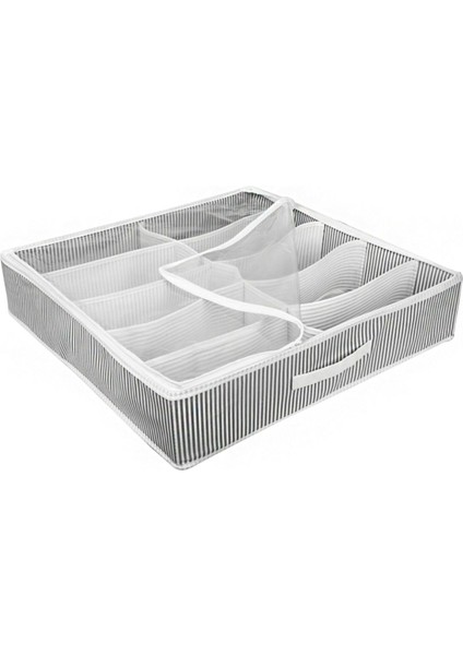 Ayakkabı Saklama Çantası 12 Bölmeli Shoes Under Ayakkabı Hurcu - Siyah Beyaz fiyatları