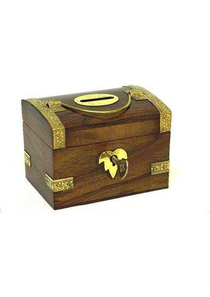 Kumbara Kilitli Ahşap Kutu Kumbara Hediyelik (KNM-H0071) (292292) fırsatları
