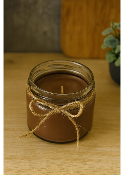 Likya Candle Kahve Rüyası Kahverengi Mum – 330 gr El Yapımı Cam Kavanoz, Sıcak & Aromatik Tasarım