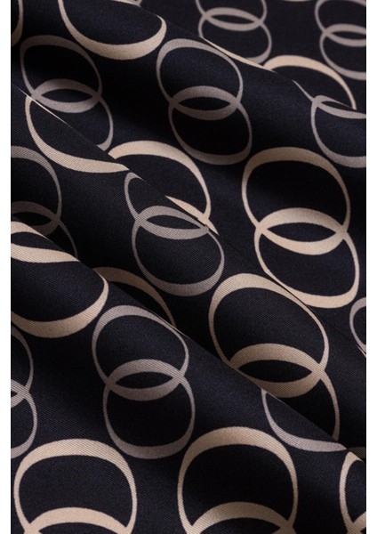 Noor Yolu 2 Siyah-Bej Tivil Ipek Eşarp 90X90 fırsatları