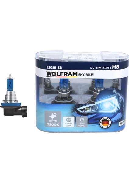 AMPUL 125 H8 35 PGJ19-1 SKY BLUE BEYAZ IŞIK