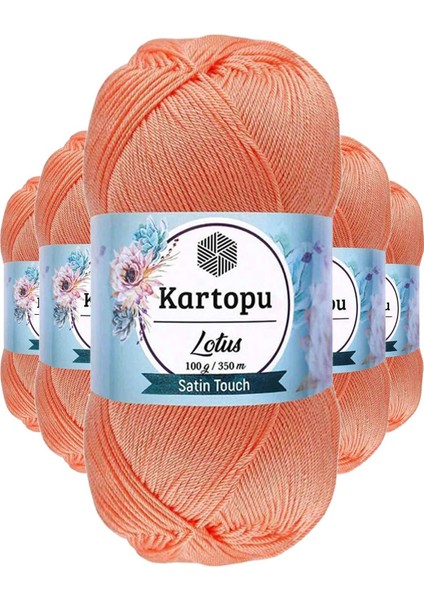 5 Adet Lotus Bikini Büstiyer Bluz Örgü Ipi K218 Somon