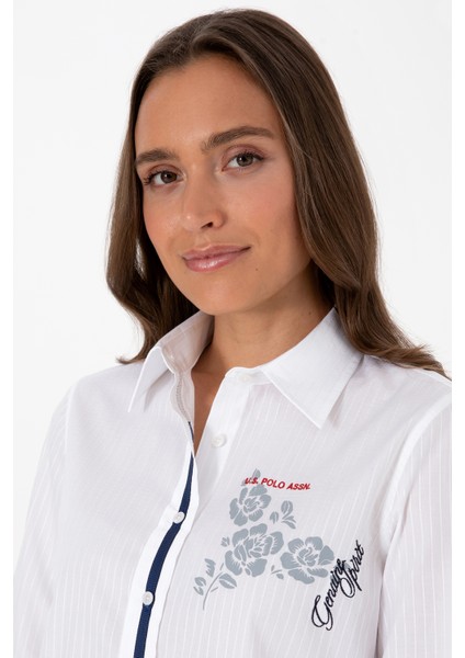 Kadın Beyaz Gömlek Desenli 50316397-VR013 fiyatları