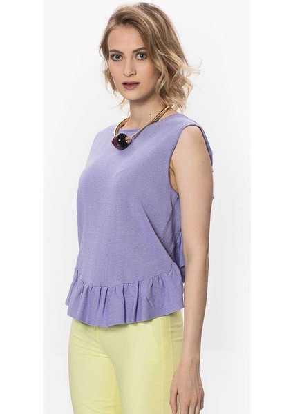 Bel Ve Sırt Detaylı Kadın Triko Lila Y1771003_017 fiyatları