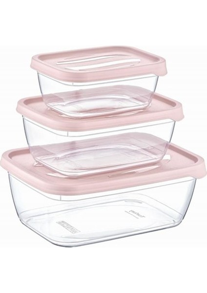 3'lü Saklama Kabı Karizma Dikdörtgen ROYALEKS-ÇNK2164