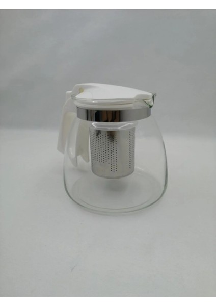 Çelik Süzgeçli Cam Demlik 900 Ml. ROYALEKS-8882