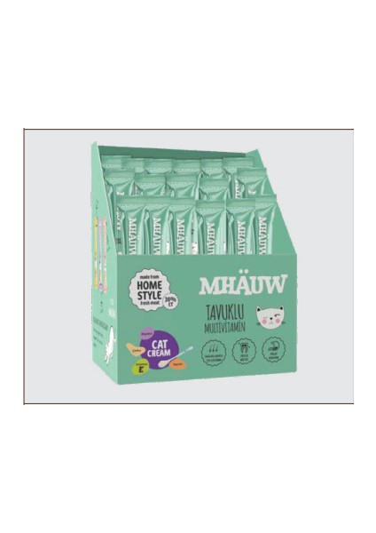 Multivitamin Tavuklu Ödül Kedi Kreması 50 Li Paket