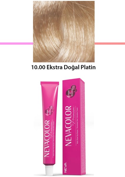 Premium 10.00 Ekstra Doğal Platin - Kalıcı Krem Saç Boyası 50 G Tüp
