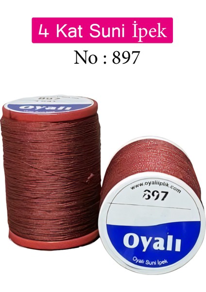 Oyalı 4 Kat Suni Ipek Iplik Iğne Oyası Boncuk Ipi Tığ Oyası NO:897