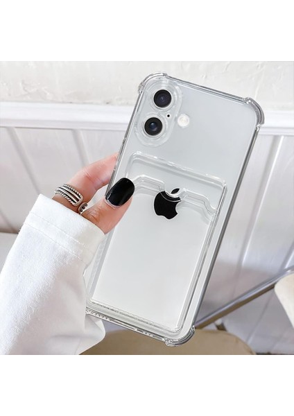 Apple iPhone 17 Uyumlu Kılıf Kartlık Bölmeli Arkası Şeffaf Soft Dayanıklı Kılıf Kapak fırsatları