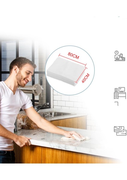 Tek Kullanımlık Havlu - Kuru Havlu - Paketli ve Çok Amaçlı 40X80 cm 1 Adet 718430