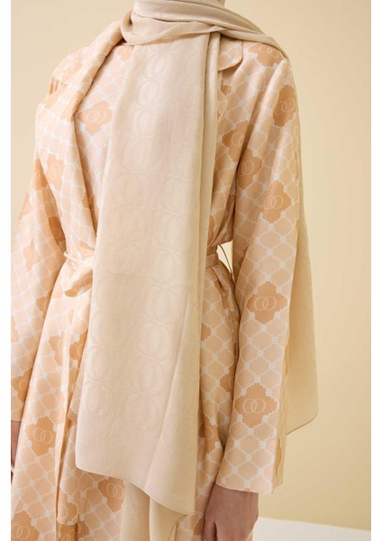 Bambunoor Bej Naia Pamuk Şal 70X210 modelleri