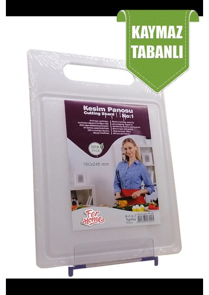 Kesme Tahtası Kaydırmaz Plastik Kesme Sunum Tahtası Pratik Kesim Panosu 160X245 mm ROYALEKS-FR-107 indirimleri