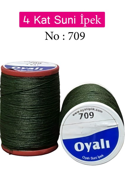 Oyalı 4 Kat Suni Ipek Iplik Iğne Oyası Boncuk Ipi Tığ Oyası NO:709
