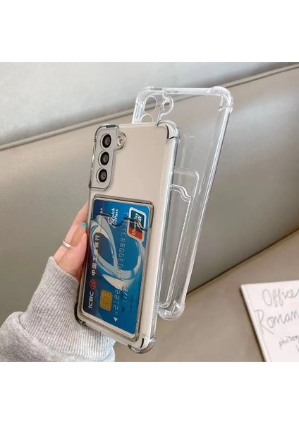 Samsung Galaxy A56 Uyumlu Kılıf Kartlık Bölmeli Arkası Şeffaf Soft Dayanıklı Kılıf Kapak modelleri