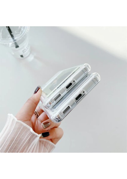 Samsung Galaxy A56 Uyumlu Kılıf Kartlık Bölmeli Arkası Şeffaf Soft Dayanıklı Kılıf Kapak