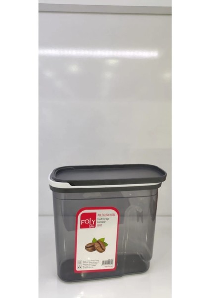 1.8 Litre Poly Erzak Saklama Kabı Kızaklı Kapak ROYALEKS-BNM-0650