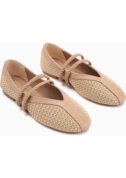 Gwen Bej Lastik Detaylı Kadın Babet