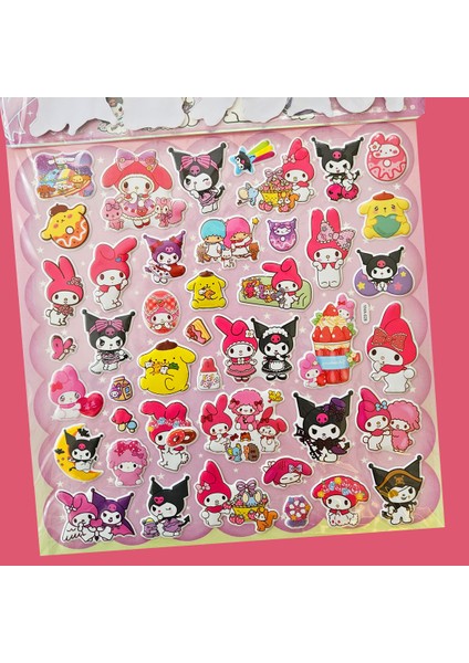 Kuromi Disney 2 Sayfa 3D Büyük Boy Kabartma Sticker (Boyama Sayfalı) fiyatları