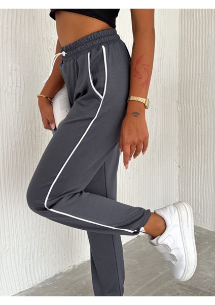 Şeritli Modal Kumaş Rahat Kalıp Eşofman Altı fiyatları