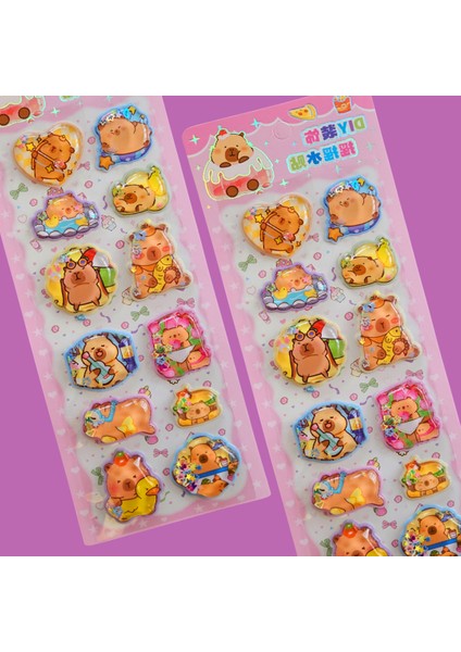 Capybara Disney 3 Boyutlu Sulu Sticker Pembe fiyatları