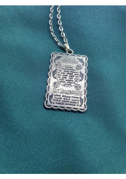 Elva Gümüş Kaplama Hilye-I Şerif Unisex Kolye fiyatları