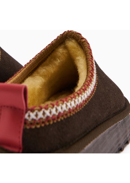 Anne-Liis Kahve Süet Dokuma Detaylı Kışlık Terlik indirimleri