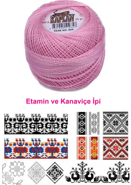 Kaplan Etamin ve Kanaviçe Ipi 8 No Kod/renk: 604 - Royaleks fiyatları