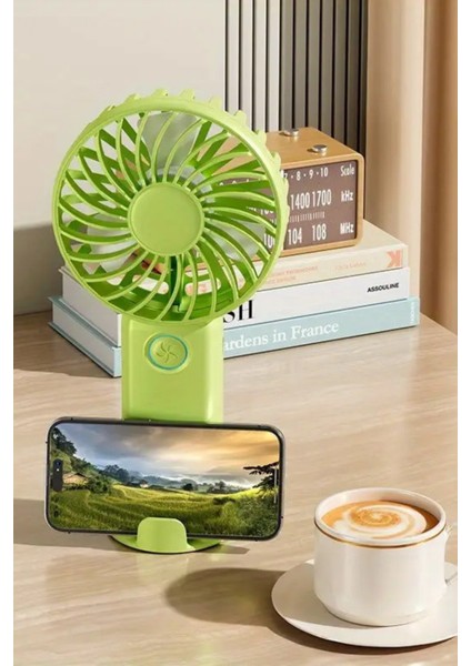 3 Hız Kademeli Şarjlı Sessiz El Vantilatörü Telefon Tutucu Özellikli El Masa Fanı modelleri
