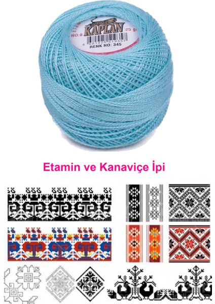 Kaplan Etamin ve Kanaviçe Ipi 8 No Kod/renk: 345 - Royaleks fiyatları