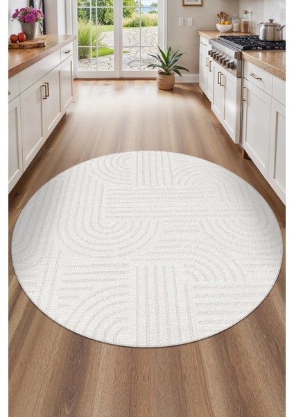 Revna Yuvarlak Halı | Yıkanabilir, Kaymaz Taban, Modern Salon ve Mutfak Halısı modelleri