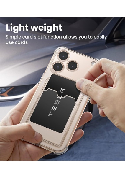 Apple iPhone 17 Pro Uyumlu Kılıf Kartlık Bölmeli Arkası Şeffaf Soft Dayanıklı Kılıf Kapak modelleri