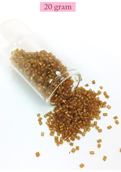 Kesme Cam Boncuk 2mm - 20 Gram - Şeffaf Kahverengi -BNC306